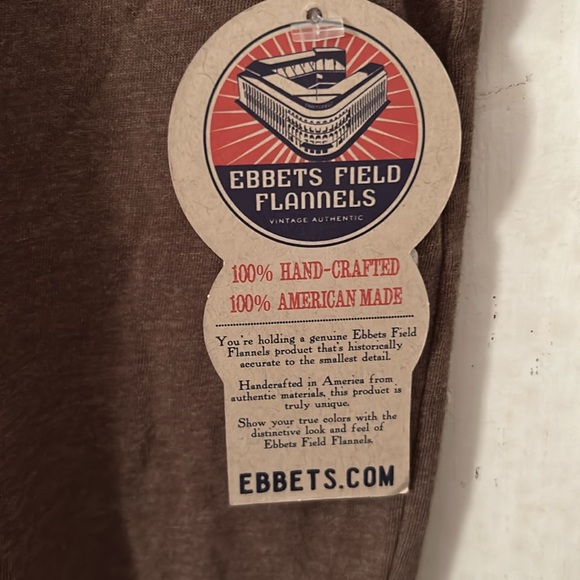 NWT Ebbets Field Flannels Brown T-shirt Medium Centralia Cubs Retro Unisex - Picture 5 of 7